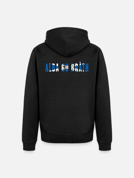 Scotland forever Gaelic Alba gu bra th Scottish - Unisex Premium Organic Zip Hoodie - black