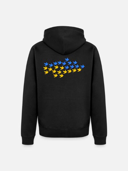 Ukraine - Unisex Premium Organic Zip Hoodie - black