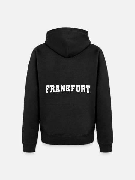Frankfurt - Unisex Premium Bio Zip Hoodie - Schwarz