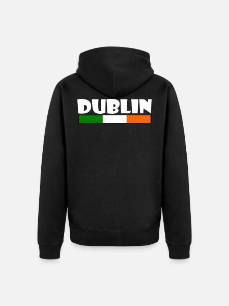 Dublin - Unisex Premium Organic Zip Hoodie - black