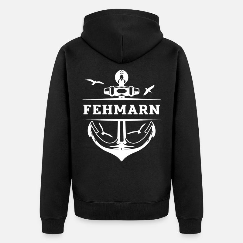 Fehmarn - Veste à capuche bio Premium Unisexe - noir