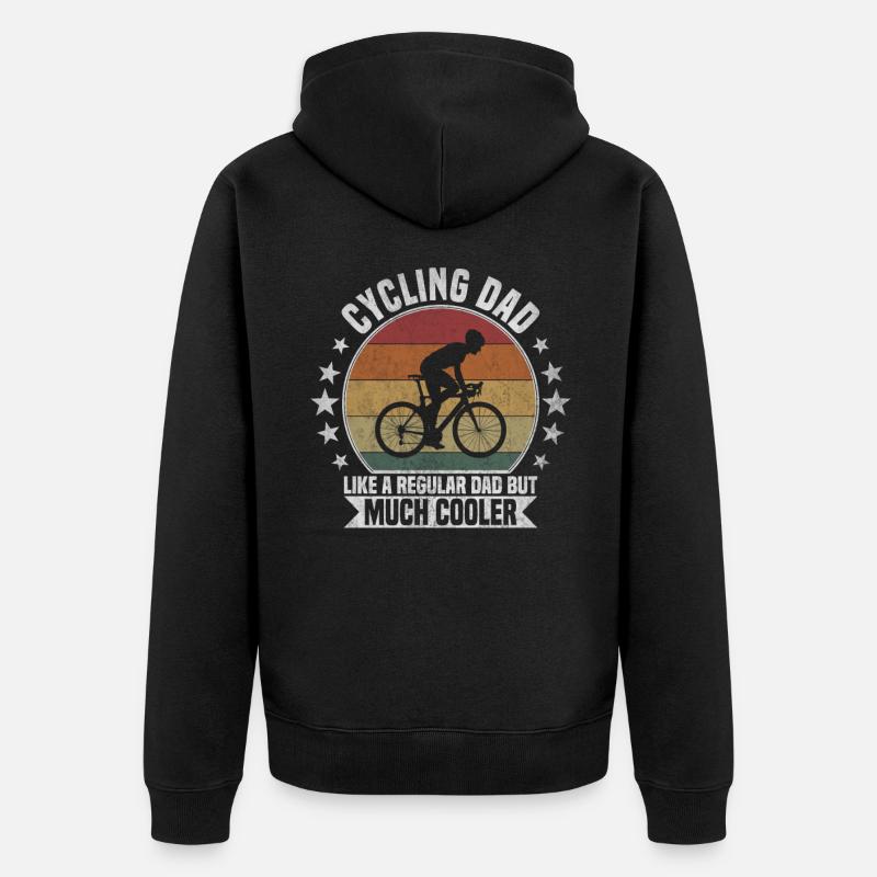 Papa cycliste - Veste à capuche bio Premium Unisexe - noir