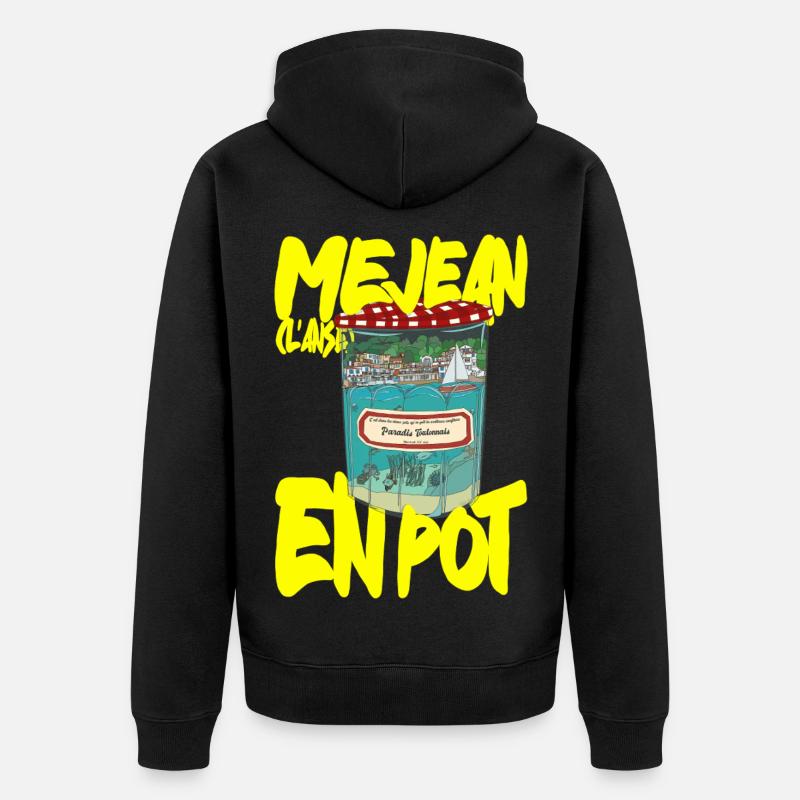 L'Anse Méjean en Pot - Veste à capuche bio Premium Unisexe - noir