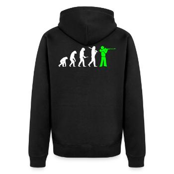 Evolution Shooting Lumière debout - Veste à capuche bio Premium Unisexe - noir - Dos - Nico (187cm)