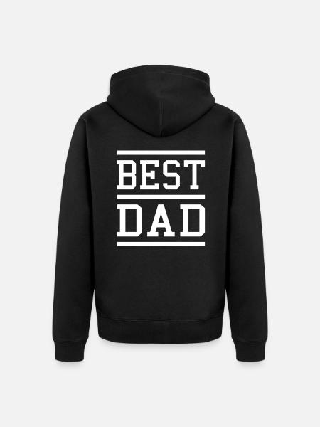 best dad - Unisex Premium Bio Zip Hoodie - Schwarz