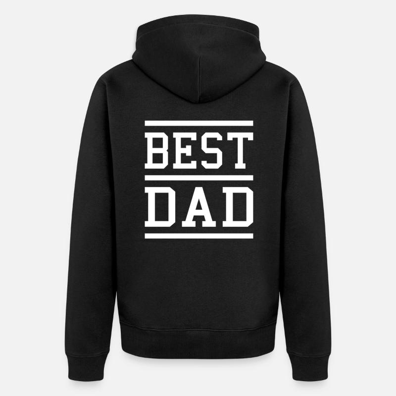 meilleur papa - Veste à capuche bio Premium Unisexe - noir