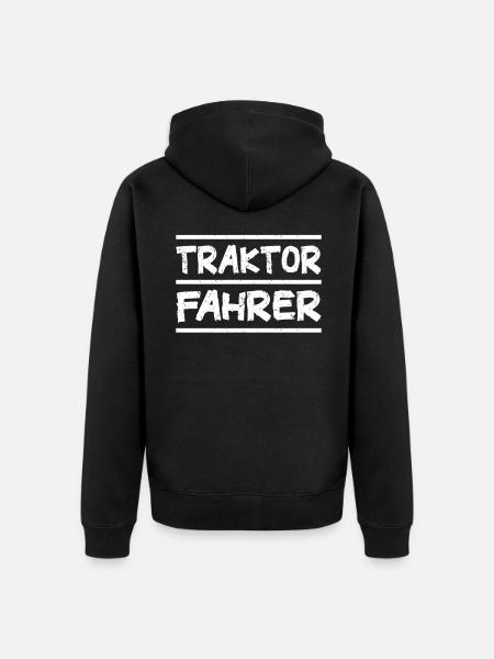 Traktor Fahrer - Unisex Premium Bio Zip Hoodie - Schwarz