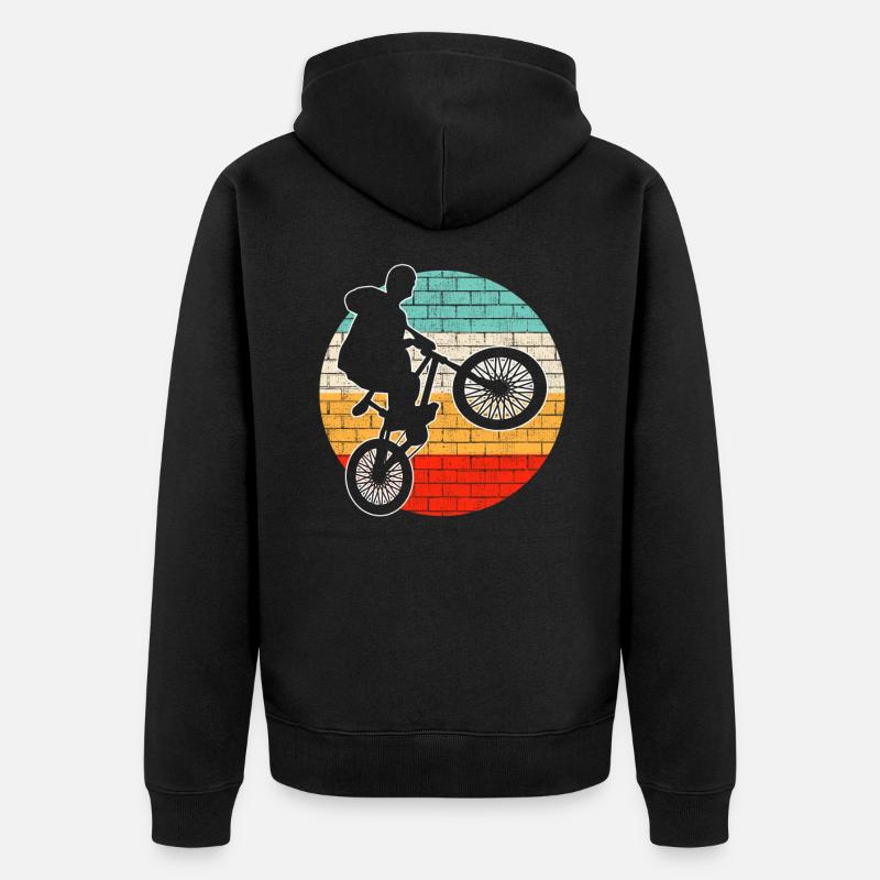 BMX rétro - Veste à capuche bio Premium Unisexe - noir