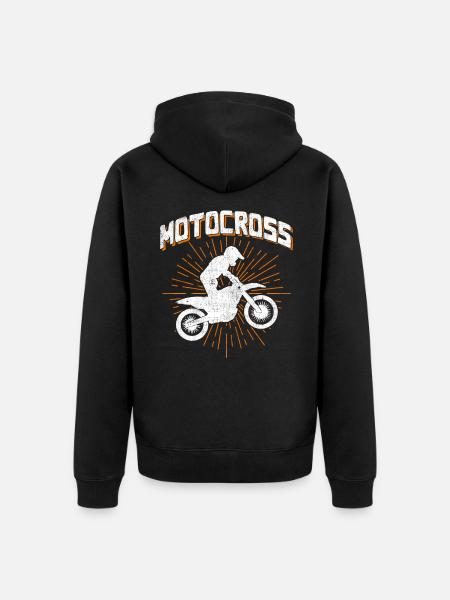 Motocross - Unisex Premium Organic Zip Hoodie - black
