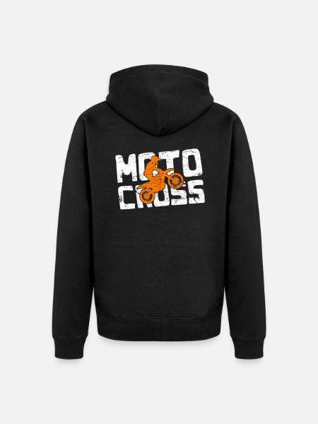 Motocross - Unisex Premium Organic Zip Hoodie - black