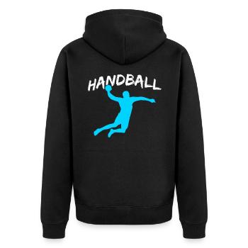 Handball - Veste à capuche bio Premium Unisexe - noir - Dos - Nico (187cm)