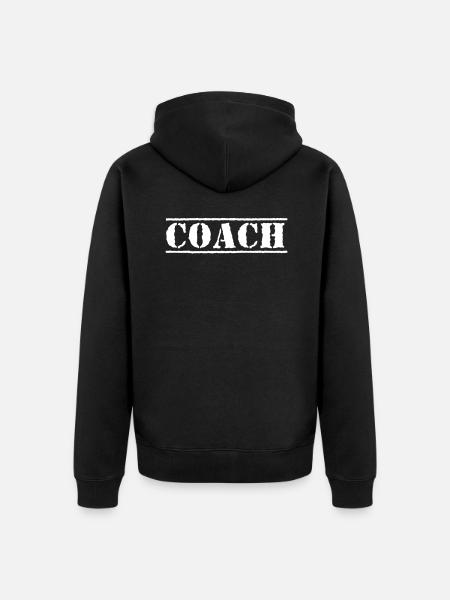 Coach Trainer - Unisex Premium Bio Zip Hoodie - Schwarz