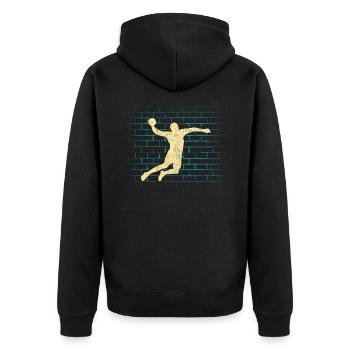 Handball - Veste à capuche bio Premium Unisexe - noir - Dos - Nico (187cm)