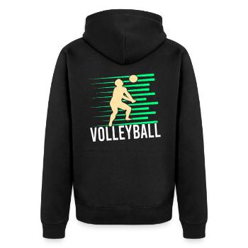 Volley-ball - Veste à capuche bio Premium Unisexe - noir - Dos - Nico (187cm)