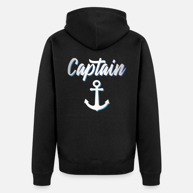 Capitaine Kapitän - Veste à capuche bio Premium Unisexe - noir