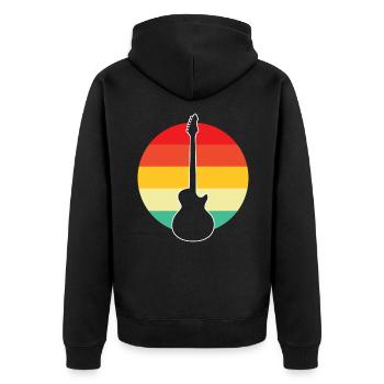 E Guitare Rétro - Veste à capuche bio Premium Unisexe - noir - Dos - Nico (187cm)