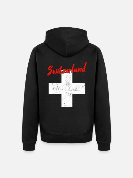 Suisse Suisse - Veste à capuche bio Premium Unisexe - noir