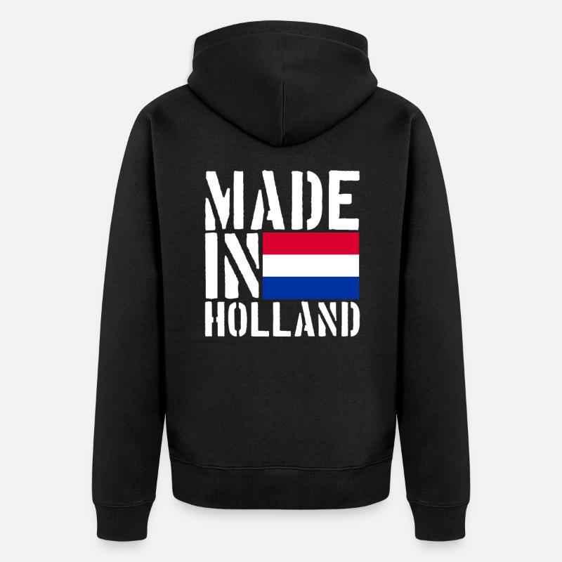 Hollande Néerlandais Dicton drôle - Veste à capuche bio Premium Unisexe - noir