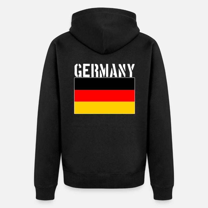 Drapeau de l’Allemagne - Veste à capuche bio Premium Unisexe - noir