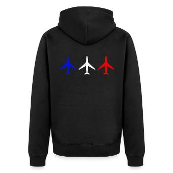Avions Avions - Veste à capuche bio Premium Unisexe - noir - Dos - Nico (187cm)