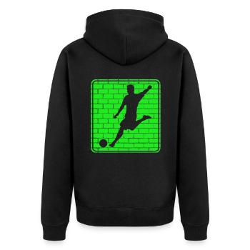Football Football Logo - Veste à capuche bio Premium Unisexe - noir - Dos - Nico (187cm)