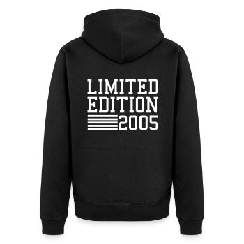 Édition limitée Anniversaire 2005 - Veste à capuche bio Premium Unisexe - noir - Dos - Nico (187cm)