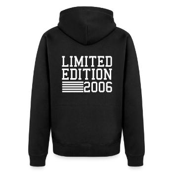 Édition limitée anniversaire 2006 - Veste à capuche bio Premium Unisexe - noir - Dos - Nico (187cm)