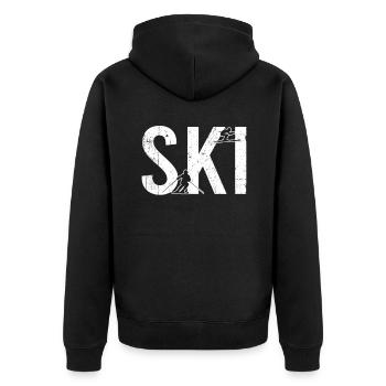 Ski - Veste à capuche bio Premium Unisexe - noir - Dos - Nico (187cm)