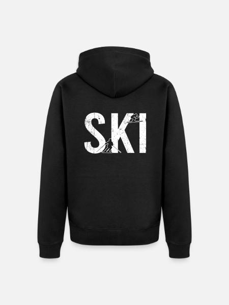 Ski - Veste à capuche bio Premium Unisexe - noir