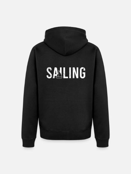 Sailing sailing - Unisex Premium Organic Zip Hoodie - black