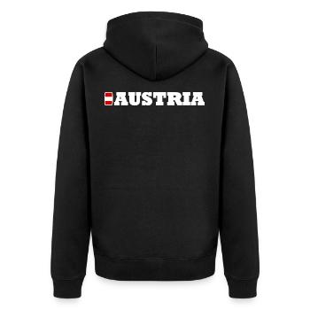 Autriche / Autriche - Veste à capuche bio Premium Unisexe - noir - Dos - Nico (187cm)
