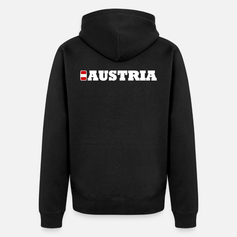 Autriche / Autriche - Veste à capuche bio Premium Unisexe - noir