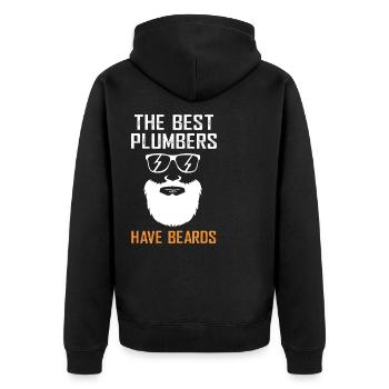 Plombier - Veste à capuche bio Premium Unisexe - noir - Dos - Nico (187cm)