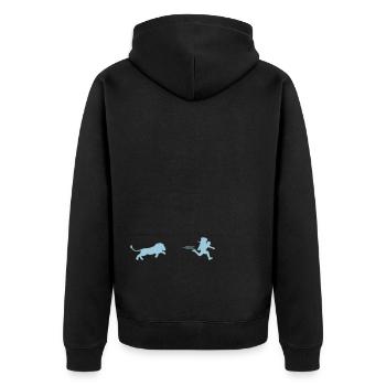 Lion - Veste à capuche bio Premium Unisexe - noir - Dos - Nico (187cm)