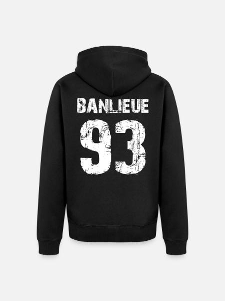 banlieue 93 - Veste à capuche bio Premium Unisexe - noir
