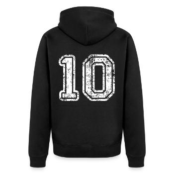 10 - Veste à capuche bio Premium Unisexe - noir - Dos - Nico (187cm)