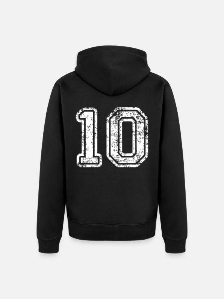 10 - Veste à capuche bio Premium Unisexe - noir