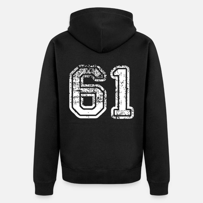 61 - Veste à capuche bio Premium Unisexe - noir