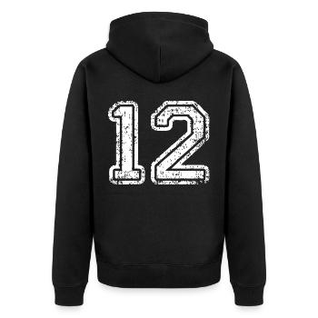 12 - Veste à capuche bio Premium Unisexe - noir - Dos - Nico (187cm)