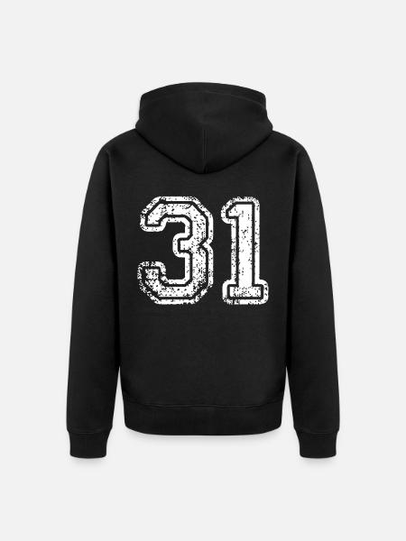31 - Unisex Premium Organic Zip Hoodie - black