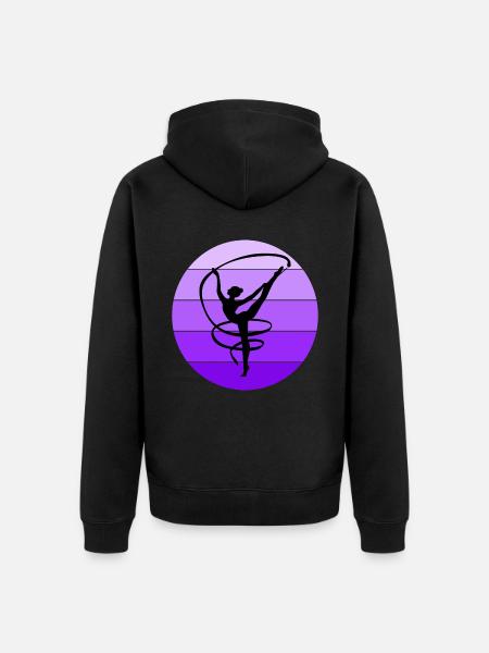 Gimnasia Rítmica Cinta Gimnasta Chica Vintage - Chaqueta con capucha prémium ecológica unisex - negro