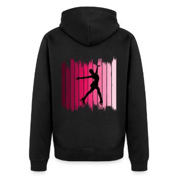 Eiskunstlauf Eiskunstlauf Schlittschuh Tanz Tänzerin Mama - Unisex Premium Bio Zip Hoodie - Schwarz - Hinten - Nico (187cm)