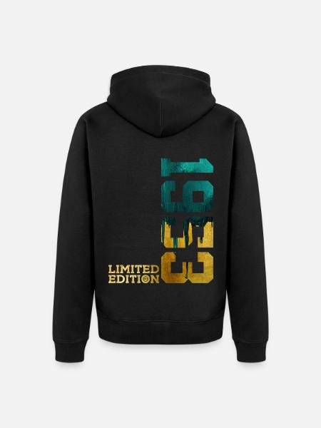 73RD BIRTHDAY LIMITED EDITION 1953 - Unisex Premium Organic Zip Hoodie - black