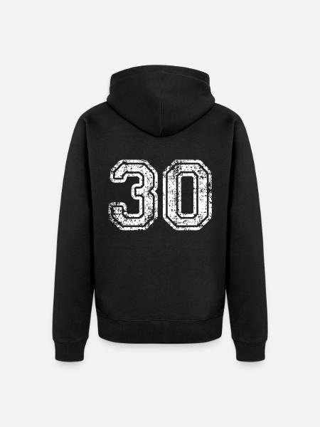 30 - Unisex Premium Organic Zip Hoodie - black