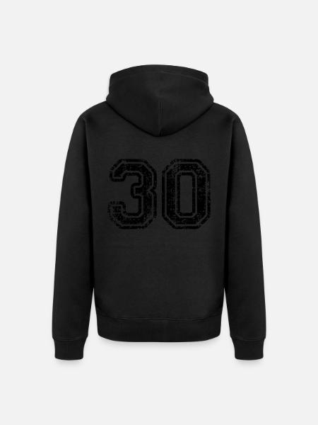 30 - Unisex Premium Organic Zip Hoodie - black