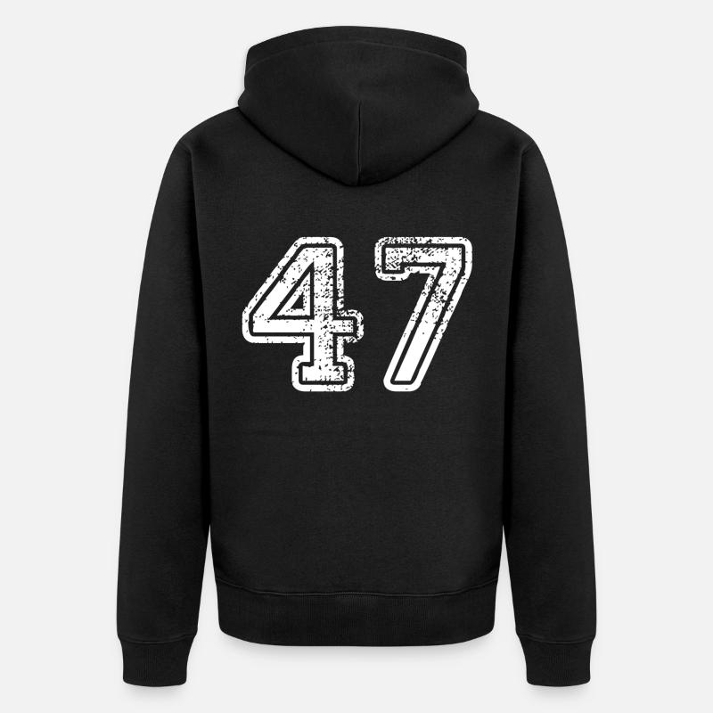 47 - Unisex Premium Bio Zip Hoodie - Schwarz