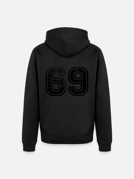 69 - Unisex Premium Organic Zip Hoodie - black