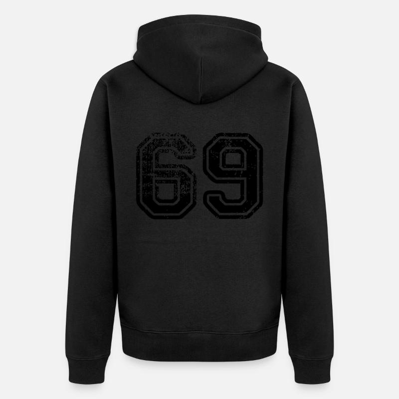 69 - Veste à capuche bio Premium Unisexe - noir