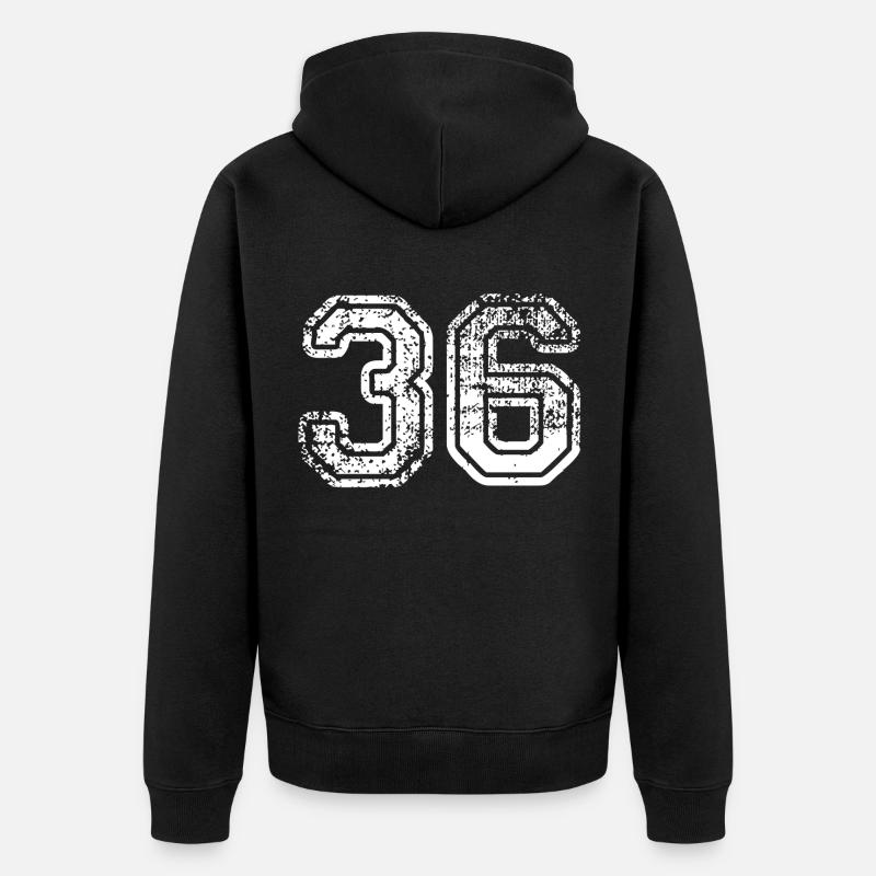 36 - Unisex Premium Bio Zip Hoodie - Schwarz