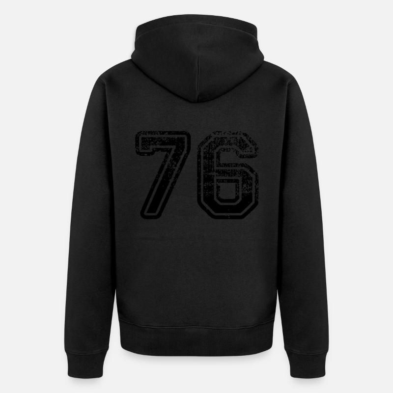 76 - Veste à capuche bio Premium Unisexe - noir